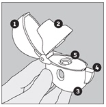 Powder inhaler powder mist dispenser