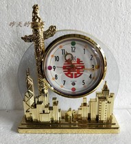 Nostalgic old inventory 90 s white pigeon mechanical alarm clock city red plate white plate please note