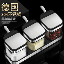 German spice box salt jar combination set kitchen household seasoning storage bottle glass monosodium glutamate pepper sugar jar