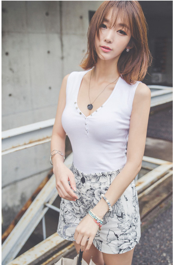 夏装新款性感韩版吊带小背心纯棉低胸女装显瘦外穿紧身打底衫8839