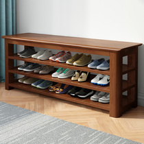 All solid wood shoe cabinet bench integrated simple home entrance door can sit storage shoe rack entrance door to change shoes stool