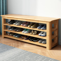 Solid wood shoe cabinet home door can be used to change shoes stool space economy multi-layer simple long bench integrated shoe frame