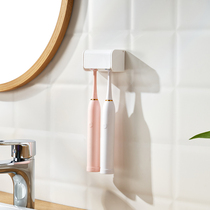 KM 810 Japanese toothbrush frame pasted double hole toothbrush frame stick wall cover toothbrush frame rice wood