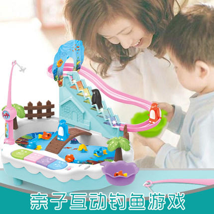儿童益智钓鱼玩具1-2至3周4岁女宝宝早教音乐小男孩子5-6-7岁礼物