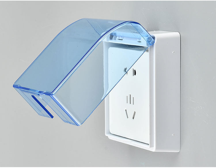 明装防水盒86型防水罩卫生间浴室加高明线开关粘贴式防溅水盒