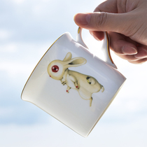 Wonderful HOME Phnom Penh Sketching Cartoon Bone Porcelain Mark Cup Lovers Pair Cup Cute Rabbit Water Cup Coffee Home Mug