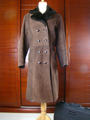 欧洲复古vintage皮草 英国50s 纯正苏格兰羊皮毛外套大衣