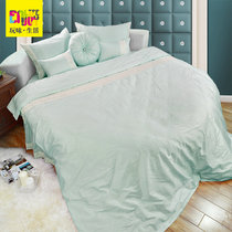 Encrypted 60 cotton tribute satin four-piece set round bed skirt solid color sheets round B & B bedding custom listening Green