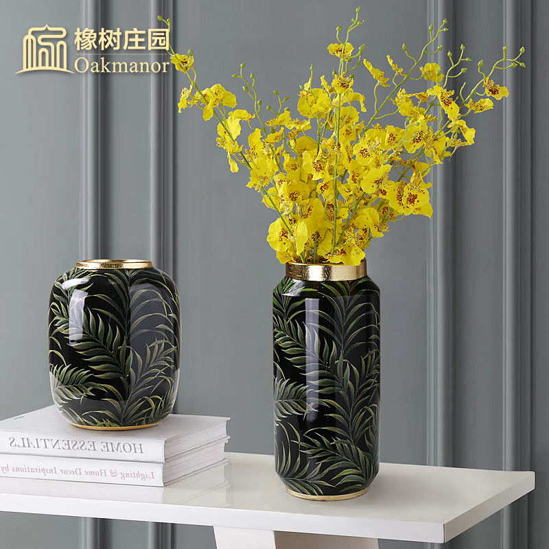 New classical up phnom penh pottery vase furnishing articles American sitting room leaves office desktop dried flower arranging flowers adornment flowers