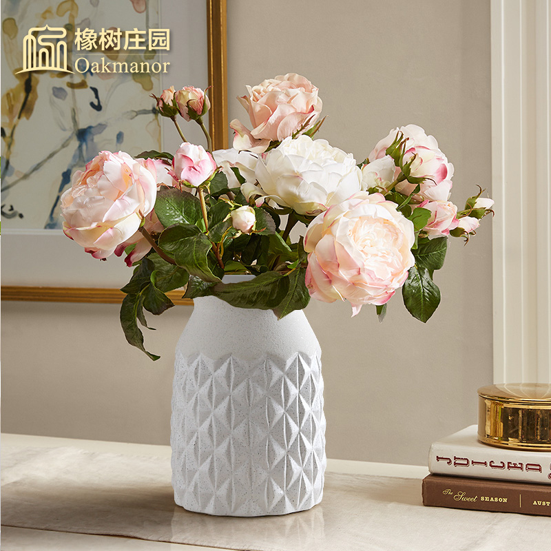 American retro pineapple ceramic dry flower vase Nordic home flowers flower arrangement contracted sitting room tea table decoration furnishing articles