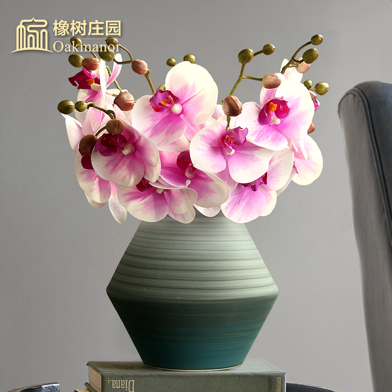 Nordic morandi, ceramic vases, furnishing articles living room table dry flower vase manual drawing flower implement creative decoration