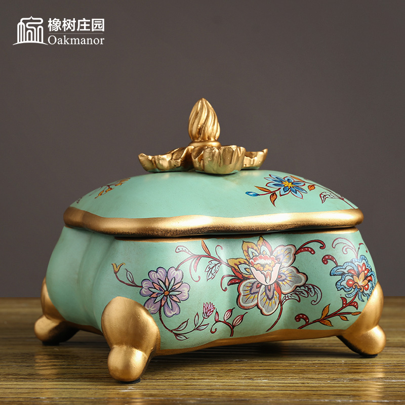 Ceramic jewelry box decorated furnishing articles artical Chinese antique household dresser restoring ancient ways the receive jewelry box