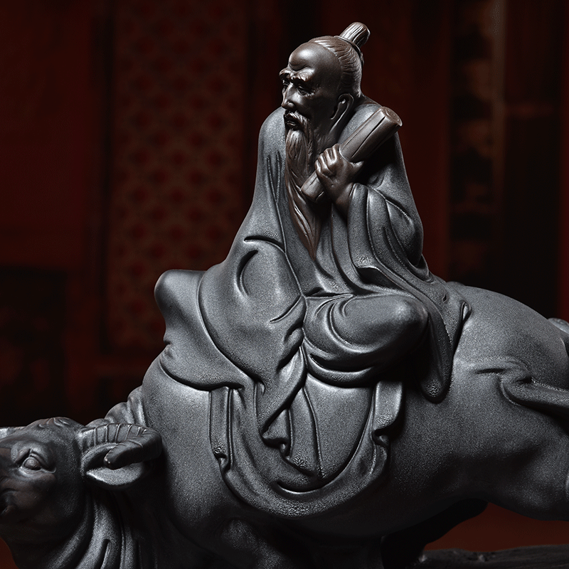 Yutang dai dehua porcelain carving gifts ceramic figure of Buddha sitting room adornment handicraft furnishing articles study Lao tze through