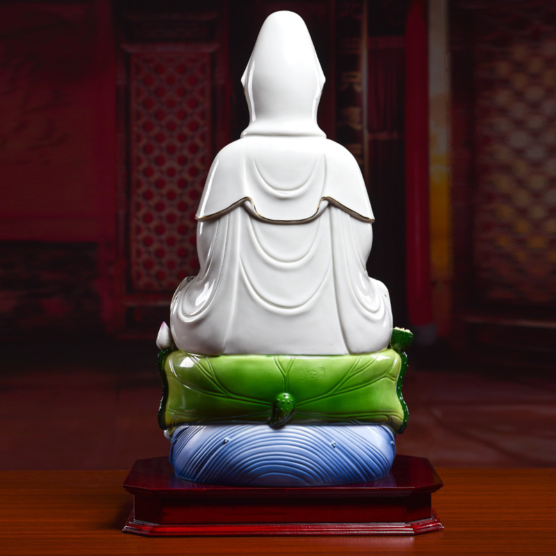 Yutang dai ceramic guanyin Buddha worship that occupy the home furnishing articles three lotus across indicates the sea the see avalokitesvara like coloured drawing or pattern