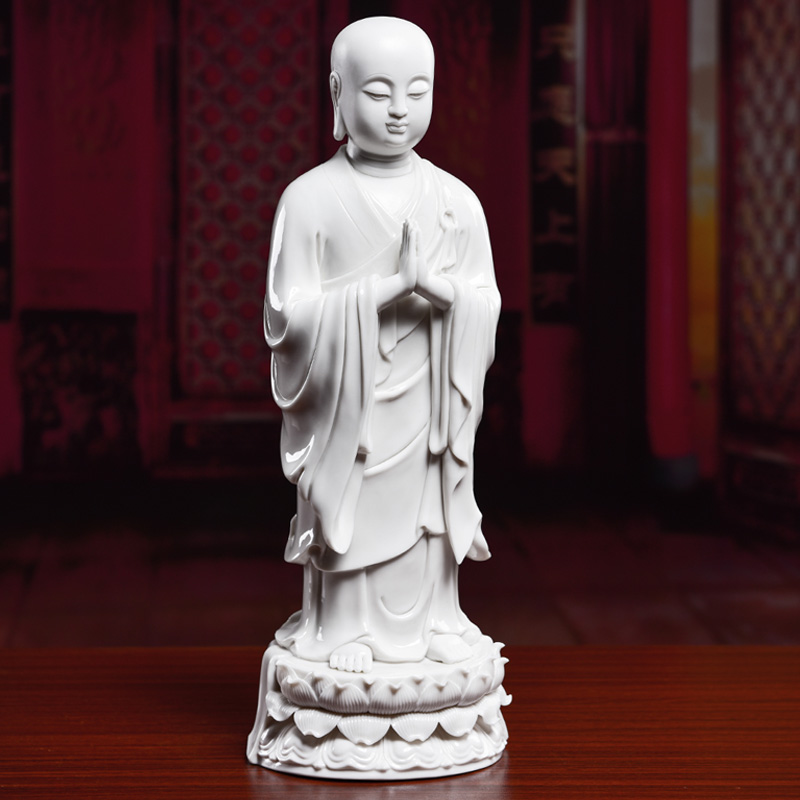 Yutang dai dehua white porcelain Buddha Buddha disciple two to kasyapa honour the person of Buddha worship that occupy the home furnishing articles