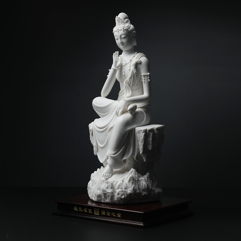 Jian - pin Lin yutang dai meditation guanyin bodhisattva manually signed limited - edition ceramic Buddha its art furnishing articles