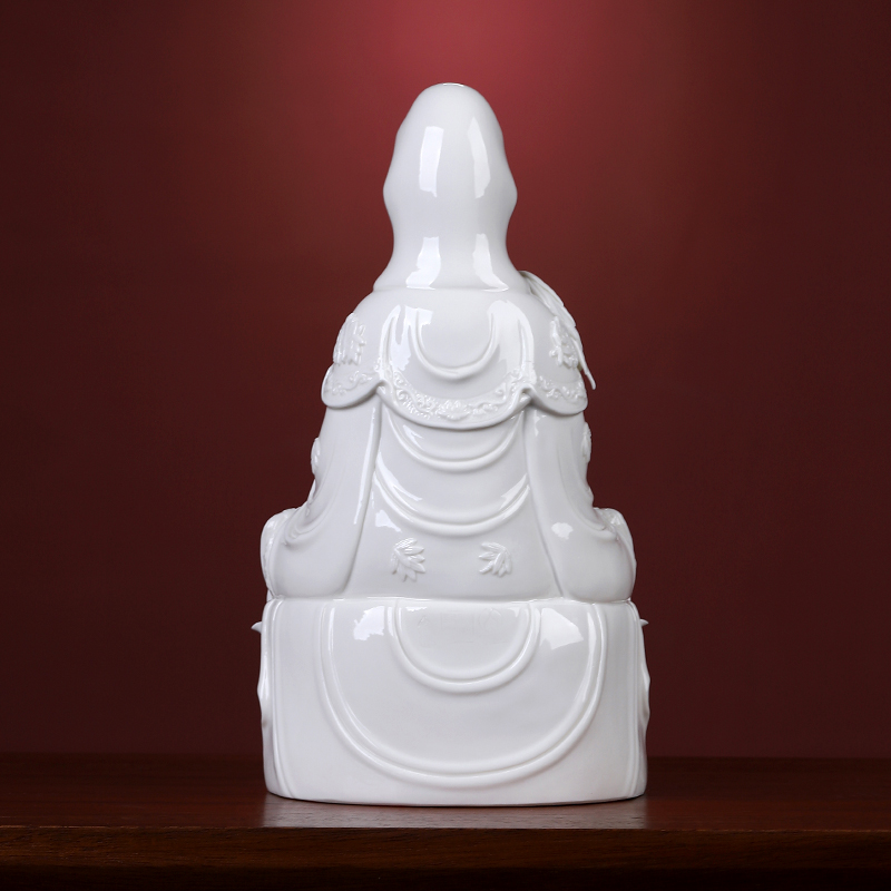 Yutang dai 12 inches west three holy spirit like ceramic Buddha retinues three holy Buddha holy spirit like home