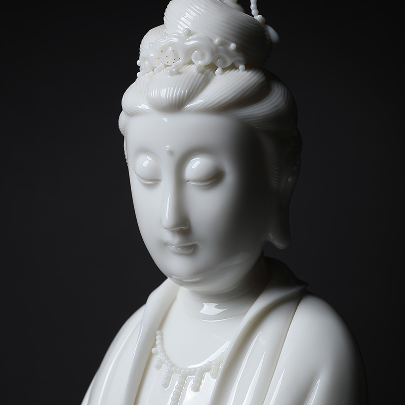 Yutang dai Su Xianzhong ceramic works of Buddha enshrined craft ornaments furnishing articles by futon guanyin/D30-44