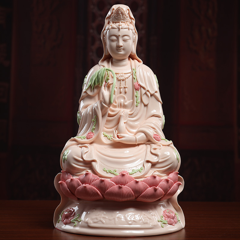 Yutang dai ceramic three holy Buddha guanyin western home furnishing articles to the as has trend to bodhisattva like at home