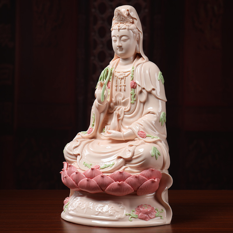 Yutang dai ceramic three holy Buddha guanyin western home furnishing articles to the as has trend to bodhisattva like at home