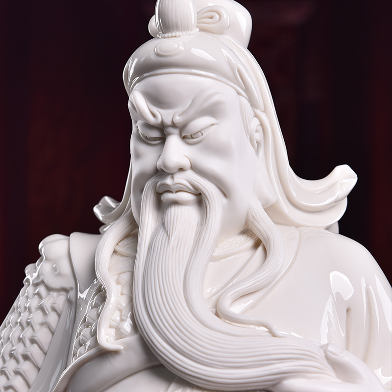 Yutang dai dehua white porcelain broadsword wu guan gong furnishing articles coloured drawing or pattern the god of wealth made dao guan Sir Zhong household gods