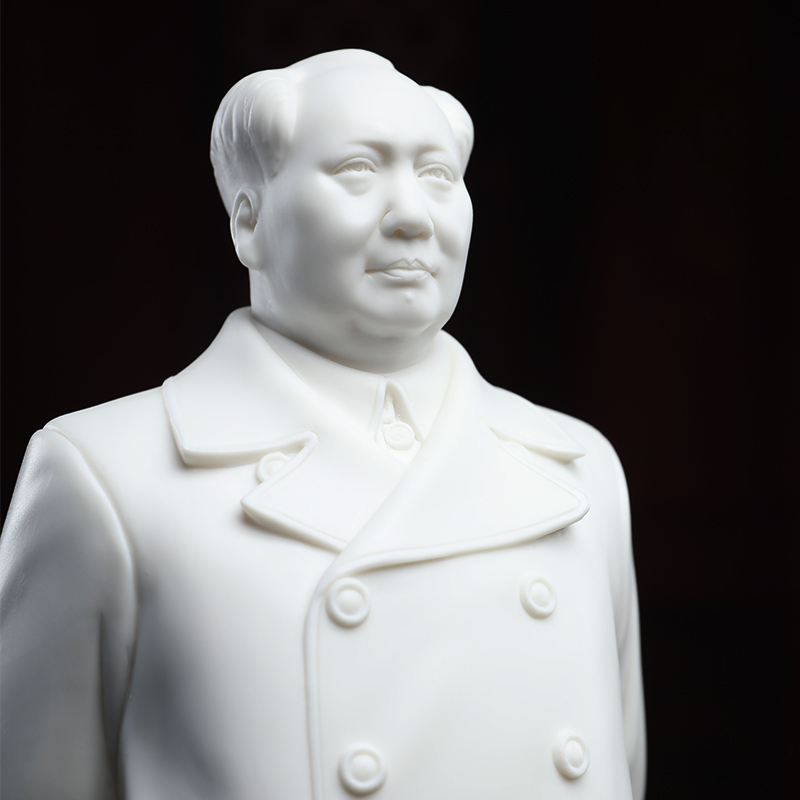 Yutang dai dehua white porcelain chairman MAO put sculptures stand like MAO name furnishing articles like porcelain carving ancient characters