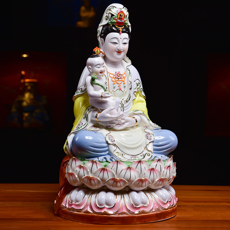 Yutang dai ceramic glaze color avalokitesvara like SongZi son guanyin Buddha offering home furnishing articles at home