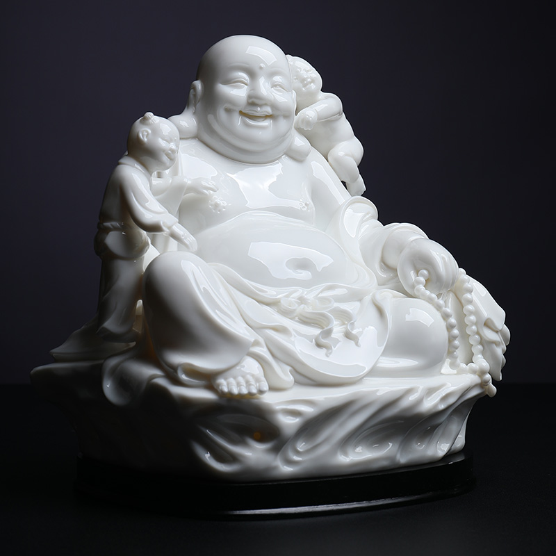 Yutang dai Lin Luyang master works show maitreya D01 gift porcelain carving home office furnishing articles lad - 507