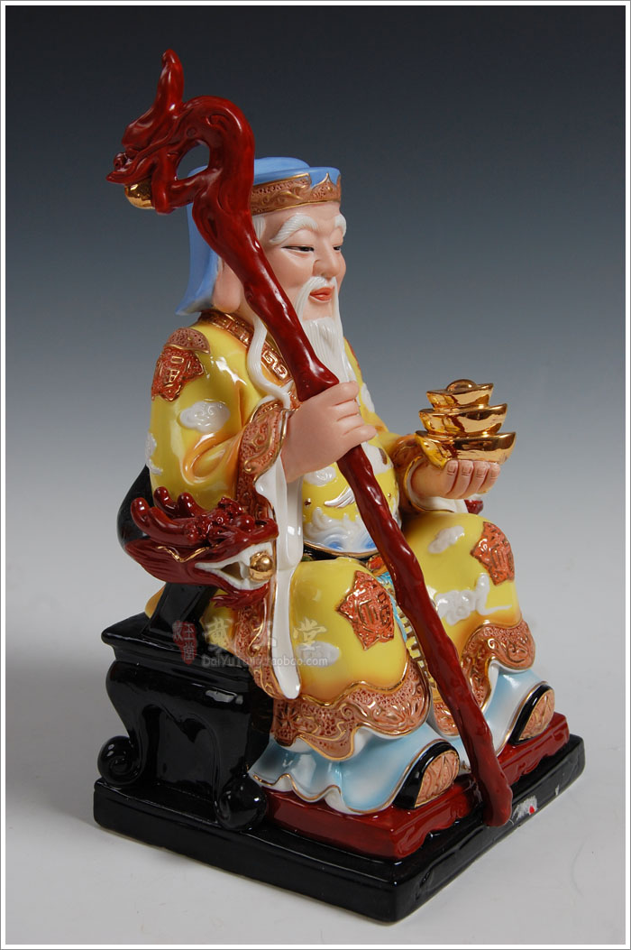 Yutang dai furnishing articles wealth ceramic statues of Buddha temple offerings grandfather/10 inch land D03-115