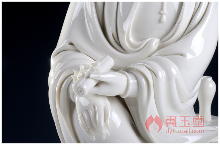 Dehua white porcelain production is pulled from the shelves 】 【 guanyin Buddha worship that occupy the home furnishing articles/big sit rock the goddess of mercy