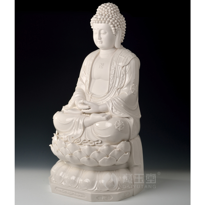 Dehua white porcelain production is pulled from the shelves 】 【 figure of Buddha that occupy the home furnishing articles/retinues three st