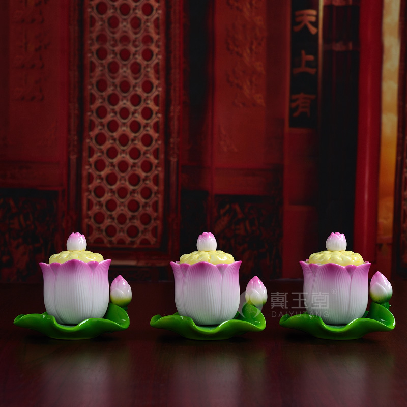 Yutang dai ceramic Buddhism Buddha with supplies to home before FoTai lotus holy water cup with a cup of water supply for the Buddha