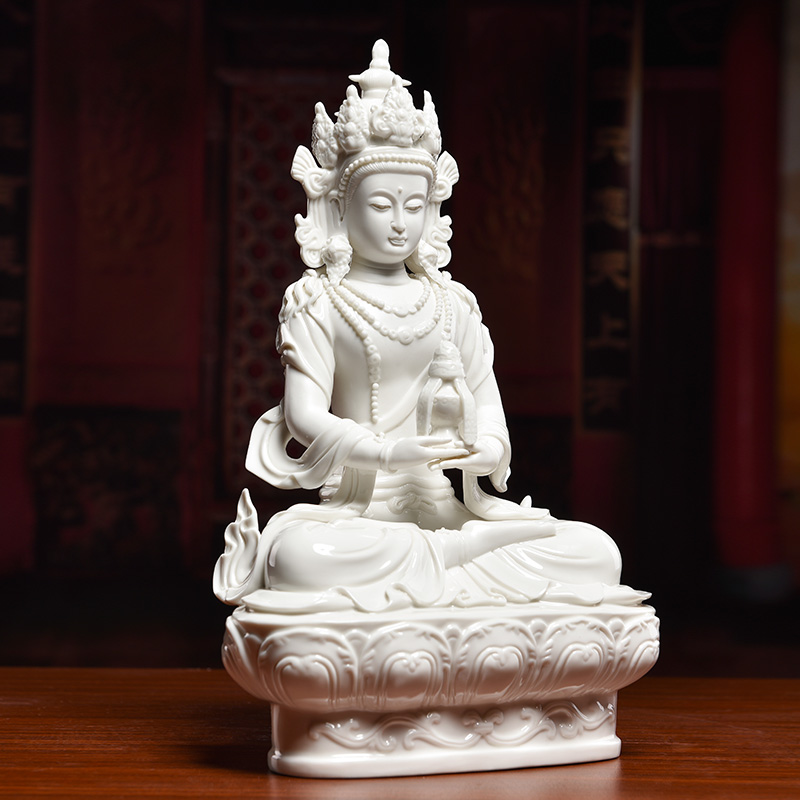 Yutang dai sect Buddha white porcelain its art furnishing articles ceramic technology/13 inches amitayus D27-202 - a