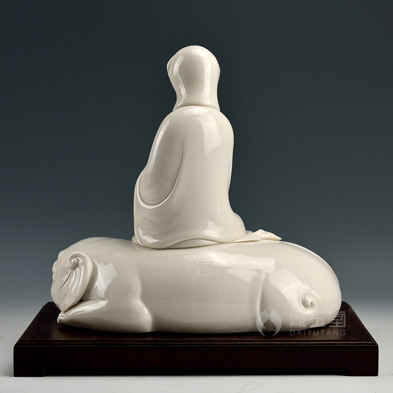 Yutang dai dehua white porcelain ceramic arts and crafts consecrate Buddha furnishing articles/manjusri, samantabhadra bodhisattva D26-11