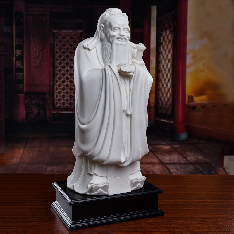 Yutang dai dehua porcelain its art place to live in the sitting room the the teacher a gift/Confucius D26-47 a