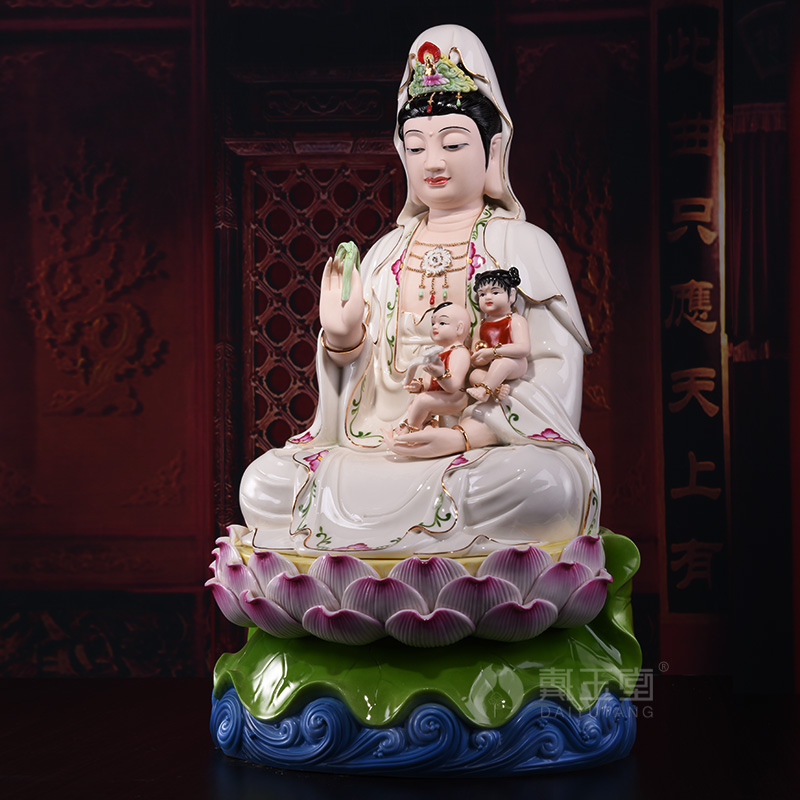 Yutang dai dehua white porcelain avalokitesvara like 19 inch SongZi goddess of mercy for the Buddha to furnishing articles at home