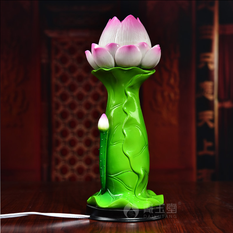 Yutang dai ceramic lotus Buddha lotus GongDeng before Buddha GongDeng ('m lamps for Buddha lamp 11 inch lotus the lantern furnishing articles