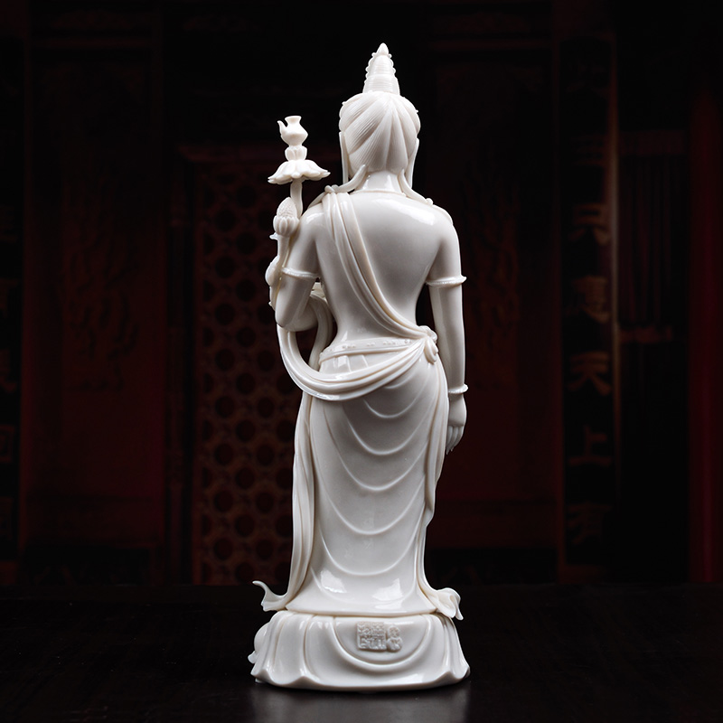 Yutang dai dehua porcelain its art collection place three Buddha shakyamuni Buddha D01-075