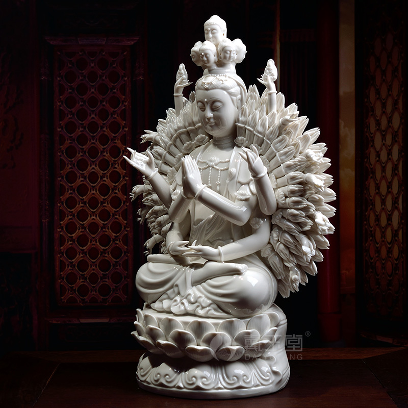 Yutang dai dehua white porcelain avalokitesvara like Buddha worship that occupy the home furnishing articles 18 inches. The Thousand - arm