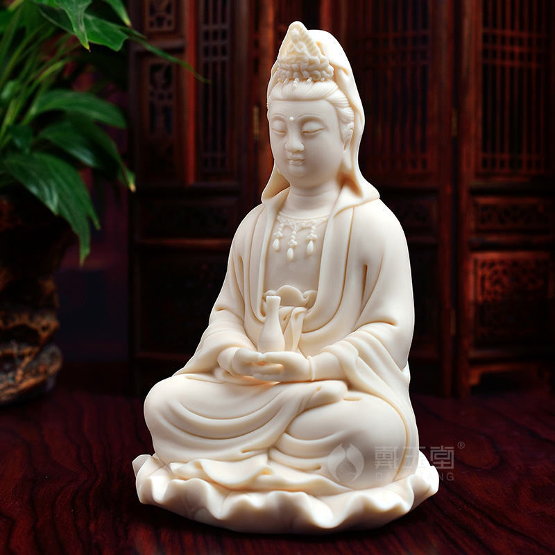 Yutang dai ceramic Buddha with small jade Buddha avalokiteshvara like offering home furnishing articles red porcelain take charge of guanyin