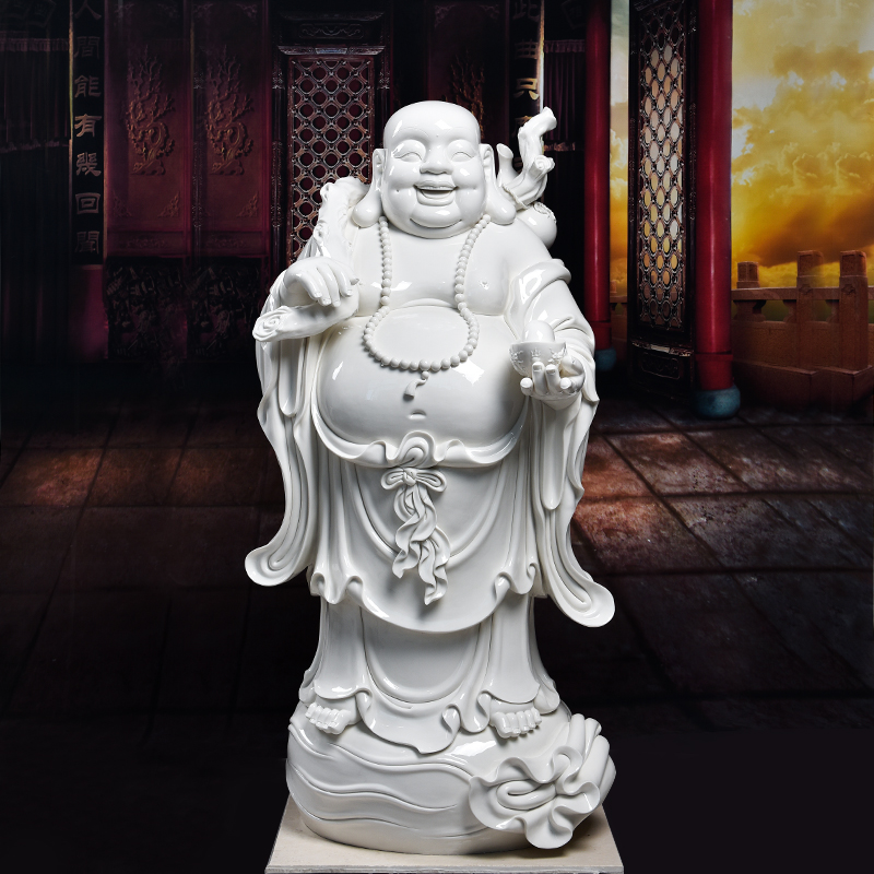 Yutang dai large laughing Buddha statute ceramics handicraft furnishing articles/1.1 meters large bag of maitreya D12-32