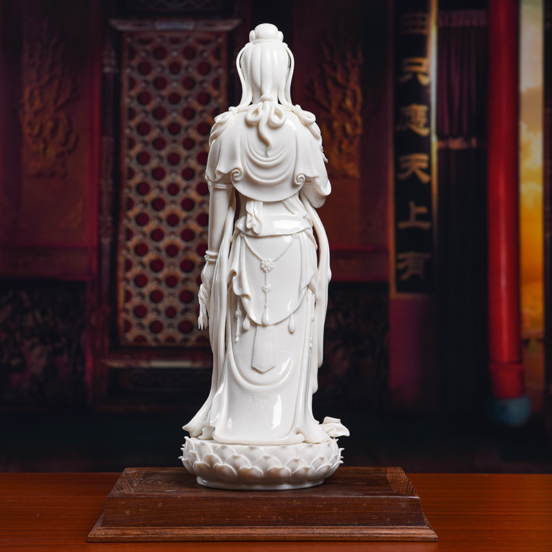 Yutang dai Zheng Jinxing master manually signed boutique dehua ceramic Buddha handicrafts willow guanyin/D18-35