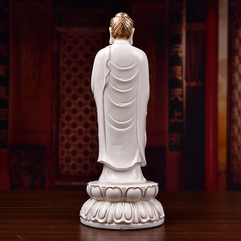 Yutang dai namo amitabha Buddha Buddha statute honors that occupy the home furnishing articles dehua white porcelain paint color