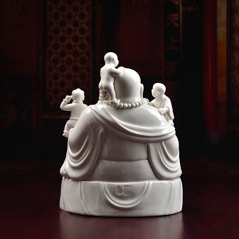 Yutang dai dehua ceramic laughing Buddha pot - bellied smiling Buddha crafts home furnishing articles abital maitreya sitting room