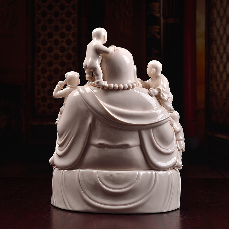 Yutang dai dehua ceramic laughing Buddha pot - bellied smiling Buddha crafts home furnishing articles abital maitreya sitting room