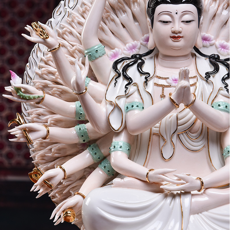 Yutang dai paint ceramic sect 16 "20" quasi of guanyin Buddha worship furnishing articles/D17-108