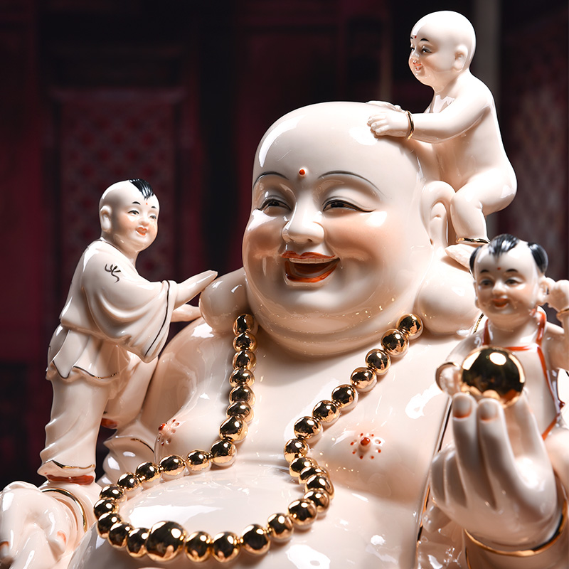 Yutang dai ceramic abital smiling Buddha maitreya Buddha sacrifice the adornment that occupy the home furnishing articles at home and heavily Buddha maitreya