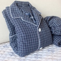 Cotton pajamas mens winter long sleeve three layers thick cotton old coarse cloth warm home clothing cotton suit