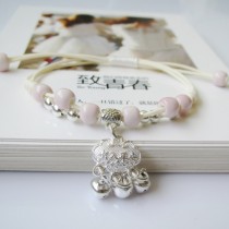 New long life lock bell baby bracelet female sterling silver adult diy ceramic first jewelry student gift wholesale