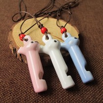 Cute cartoon ceramic jewelry necklace skirt chain female student gift wild whistle wholesale
